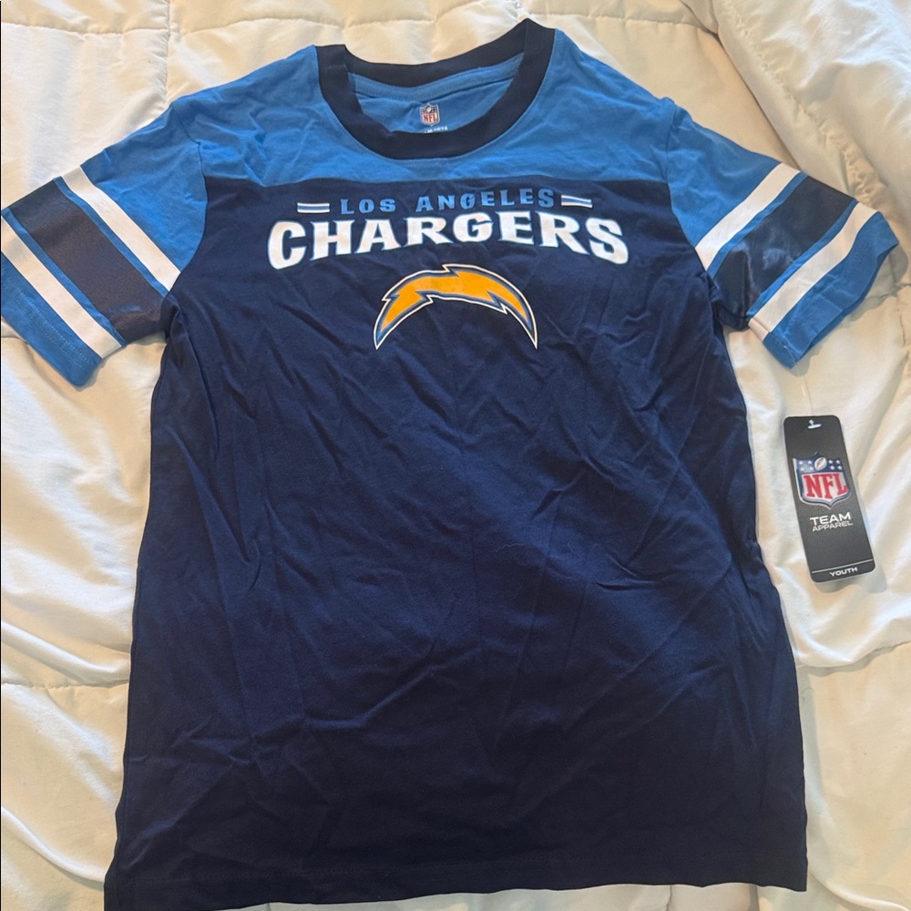 NFL Los Angeles Chargers Navy & Light Blue Short Sleeve Tee